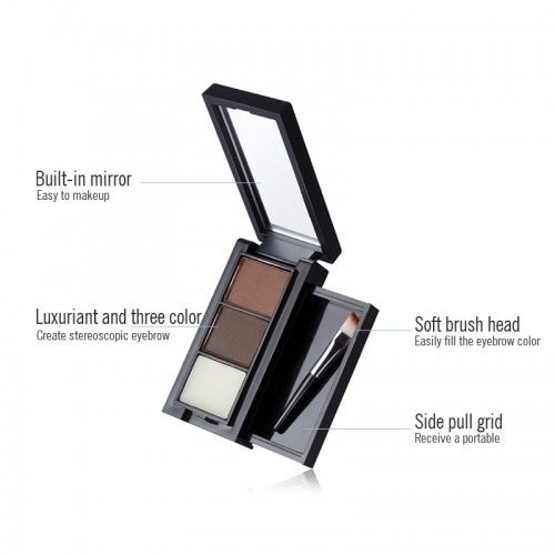 OEM custom generation processing three color cosmetics manufacturers direct waterproof not easy to take off makeup eyebrow powder