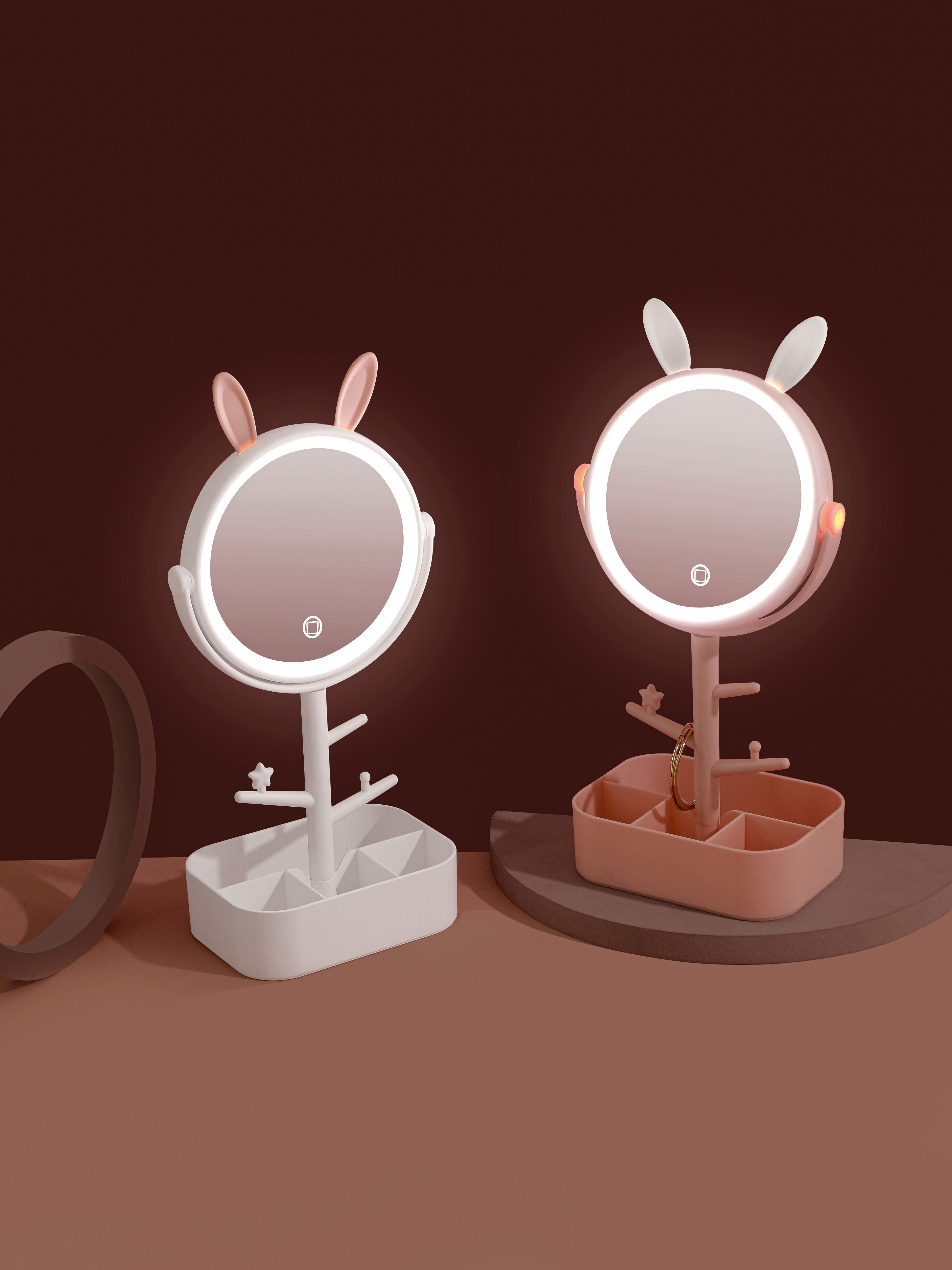 HAIXIN LOVELY LED RABBIT MIRROR