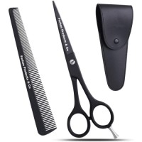 Custom Stainless Steel Sharp Slim Barber Scissors Makeup Scissors Beauty Small Straight Eyebrow & Beard Hair scissors