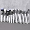 Custom Logo Private Label 14Pcs Makeup Brush Set Unique White Twisted Handle Face Eye Cosmetic Brushes Wholesale