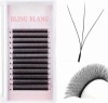 Bling Blang Korean Private Label Lashes Premium Luxury Mink Silk Soft Faux Mink Volume 3DW/4DW Matte Black Eyelashes Extension
