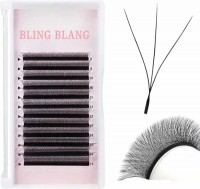 Bling Blang Korean Private Label Lashes Premium Luxury Mink Silk Soft Faux Mink Volume 3DW/4DW Matte Black Eyelashes Extension