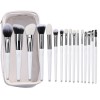Custom Logo Private Label 14Pcs Makeup Brush Set Unique White Twisted Handle Face Eye Cosmetic Brushes Wholesale