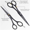 Custom Stainless Steel Sharp Slim Barber Scissors Makeup Scissors Beauty Small Straight Eyebrow & Beard Hair scissors