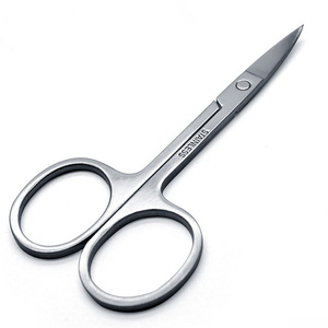 1Pc Women Beauty Makeup Trim Eyebrows Shaping Scissors Embroidered Bend Shear