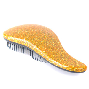 1Pcs Hot Sale Glitter Handle Tangle Detangling Comb Shower Hair Brush detangler Salon Styling Tamer Tool hairbrush Free Shipping