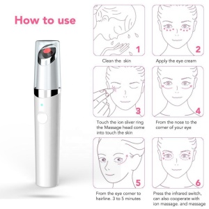 2021 Multi-function Eye Massager Eye Wrinkle Remover Vibrator with Heat and Vibration,Anti Aging Wrinkle Massager Beauty Pen