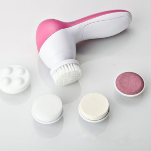 5 in 1 electric sonic facial scrub face cleaning spin wash facial cleansing brush
