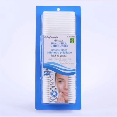 Basic Customization Cotton Bud with Print Logo Plastic Box /Cotton Swab