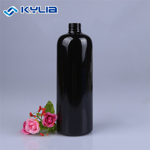 black PET 500ml body wash shampoo bottle