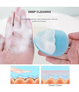 BPA Free Soft Silicone Facial Cleansing Scrubber Popular face makeup brush cleaner