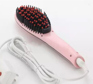 ceramic hair straightener brush/flat iron hair straightener 450/hair straightener brush 2 in 1