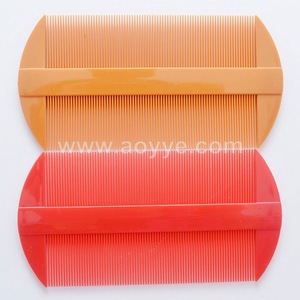 Cheap factory best sell red yellow double sided comb high quality pet common plastic nit child head anti lice combs wholesale