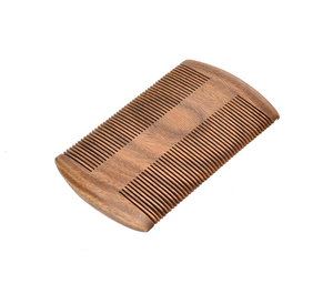 Customized Logo highest quality wood double sided sandalwood beard wooden comb