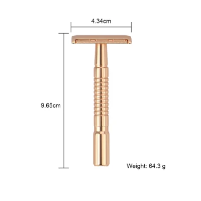 D674 Zinc Alloy Material Double Edge Classic Three Pieces Design Metal Razor Zero Waste Wet Shaver Safety Razor