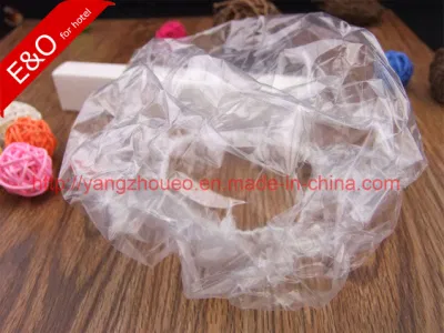 Disposable Hotel Amenities Stripe Shower Cap in Plastic Bag