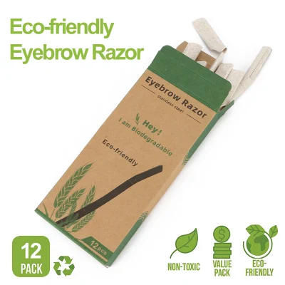 Eyebrow Razor for Shaving Body Hair Wheat Straw Biodegradable Trimmer