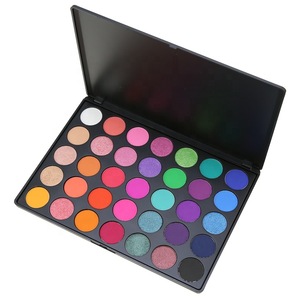 FDA approved New Design Custom Cosmetics 35 Color Glitter Eyeshadow Palette Wholesale