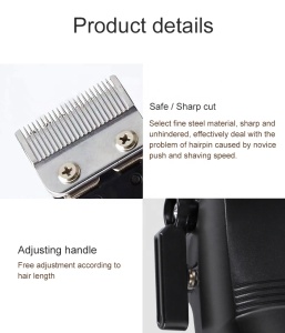 Hair Clipper Men Zero-Gapped BarberShop Hair Trimmer Rechargeable Cordless Digital close-cutting 0mm t-blade baldheaded outliner