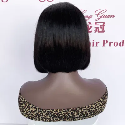 Hot Selling Raw Remy Hair Cheap Wholesale Human Hair 8-Inch Natural Straight Bob 13X4 Lace Front Wigs for Black Women