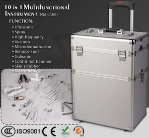 hotsale 10in1 multi-functional beauty instrument with trolley case