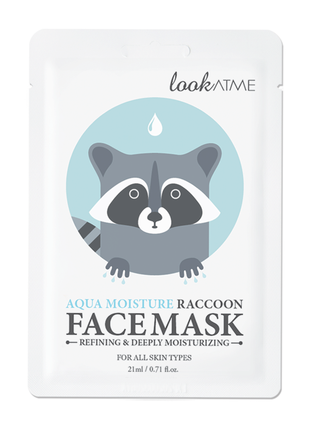 lookATME AQUA MOISTURE RACCOON FACE MASK
