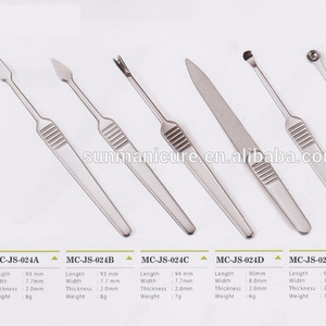 manicure accessories high quality nail pusher file knife and cuticle fork for nail beauty