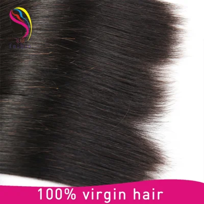 Natural Color Straight Brazilian Remy Human Hair Weave with Closure