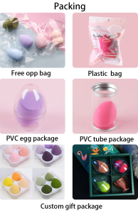 Private label blender beauty custom packaging vegan make up cosmetic puff latex free makeup sponge