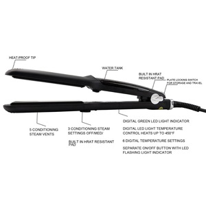 Professional Salon Steam Flat Iron Hair Straightener