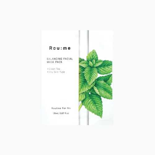 (Roume) Balancing Facial Mask Pack 1PCS (Green Tea)