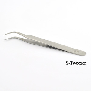 Stainless Steel Make Up Tool LED Light Eyelash Eyebrow Hair Removal Tweezer eyelash extension tweezers