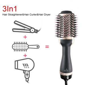 Ulelay one step hair brush blow dryer hot air brush rotating styler with 110v and 220v wholesale