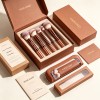 Professional 13-Piece Makeup Brush Set Coffee Brown Soft Vegan Bristles Multi-Functional Face Eye Brushes Custom Logo OEM