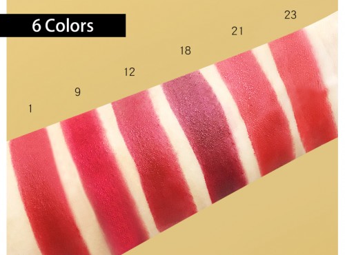 6 color matte lipstick long lasting makeup private label lipstick factory