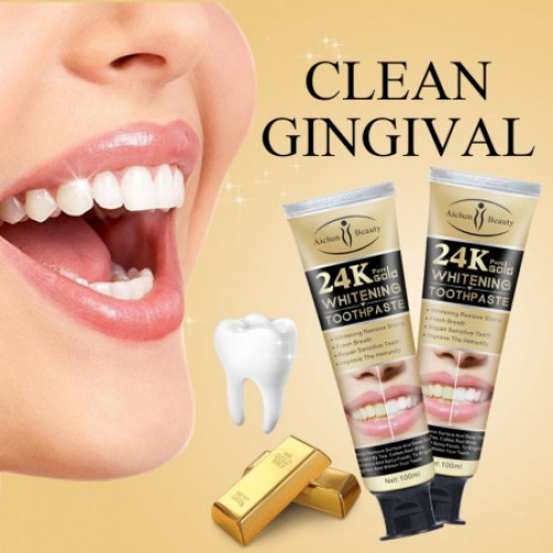 24K Gold Whitening Toothpaste