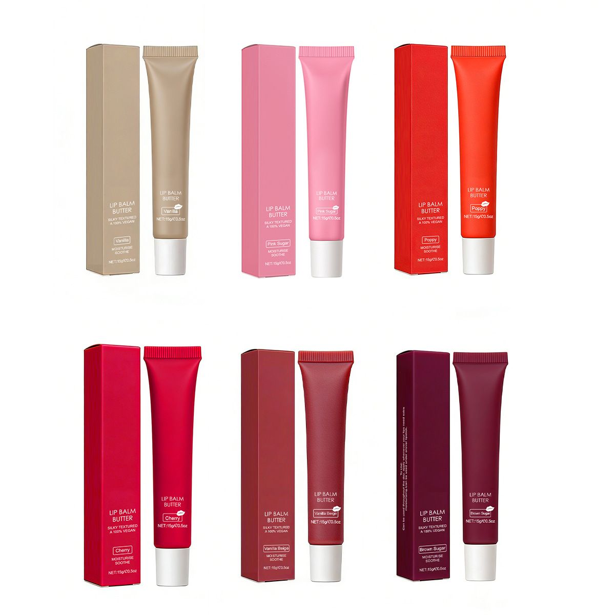 Wholesale Custom logo Natural Glossy Lip Balm Squeeze Tube Private Label Luxury Tinted Vegan Cream Lip Butter Balm Low MOQ Private Label makeup Manufacturer