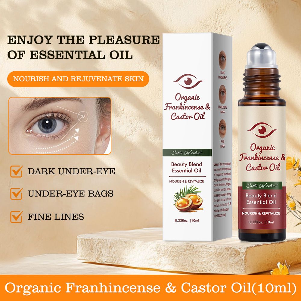 Castor Oil, Frankincense Oil, Eye Rolling Oil, Facial Dark Circles, Body Care Essence