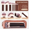 Professional 13-Piece Makeup Brush Set Coffee Brown Soft Vegan Bristles Multi-Functional Face Eye Brushes Custom Logo OEM
