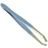 Gold Tipped Surgical Grade German Stainless Steel Tweezer (Slanted)-Flawless Eyebrow and Facial Hair Shaping and Removal Tweezer