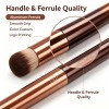 Professional 13-Piece Makeup Brush Set Coffee Brown Soft Vegan Bristles Multi-Functional Face Eye Brushes Custom Logo OEM