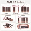 Professional 13-Piece Makeup Brush Set Coffee Brown Soft Vegan Bristles Multi-Functional Face Eye Brushes Custom Logo OEM