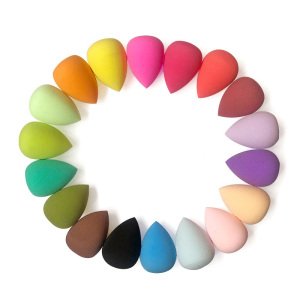 10 Different Colors Dongguan Wholesale Premium Big Size Super Soft Make Up Beauty Sponge Blender 3d Latex Free Makeup Sponge