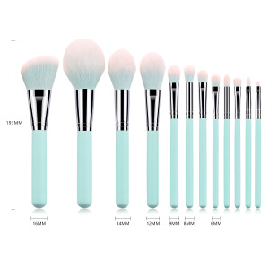 2020 hot sale 11PCS Blue Makeup Brush Set Concealer Eyeshadow Powder Brush Makeup Cosmetics Tools