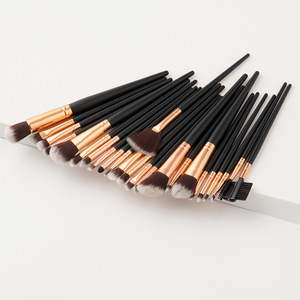 24 pcs pro rose gold makeup brush set nylon hair tool cosmetic kits