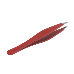 2.5 inch colorful stainless steel eyebrow tweezers 4 pieces set