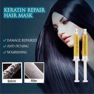 2Pcs Hair Mask Conditioner Moisturizing Keratin Repair Dry Damaged Injection Needle High-Speed Replenishment Hair Maintenance