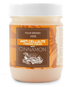 Anti Cellulite Cream With Cinnamon - 200 ml. 100% Natural. Private Label Available. Made in EU