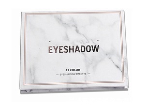 China manufacturer make up cosmetics no brand 12 color matte marble cardboard eyeshadow palette