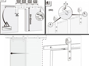 Contemporary style Interior Solid wood barn door hardware for bath room supply by  China